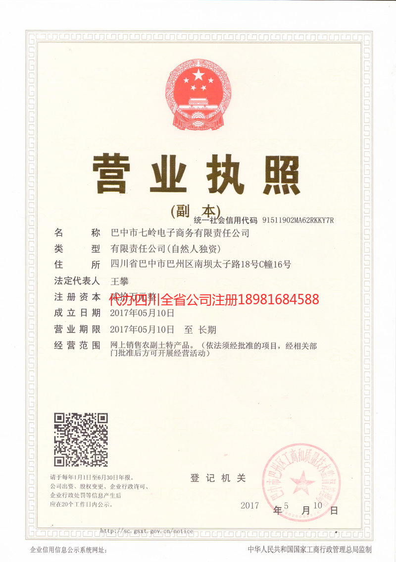 榆树榆树七岭电子商务有限责任公司